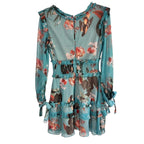 PatBo Carolina Floral Ruffle Mini A-line Dress Size 4