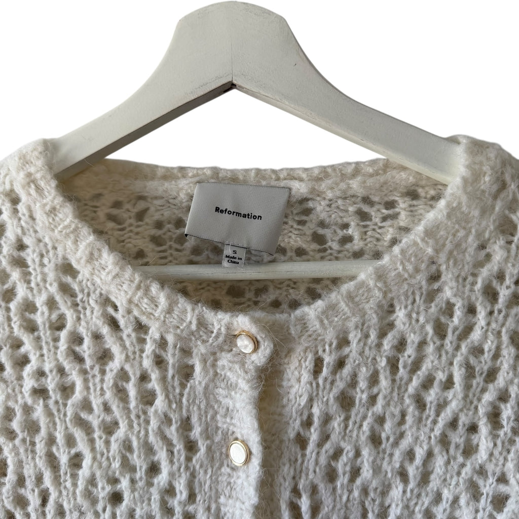 Reformation Clara Alpaca Cardigan Size S