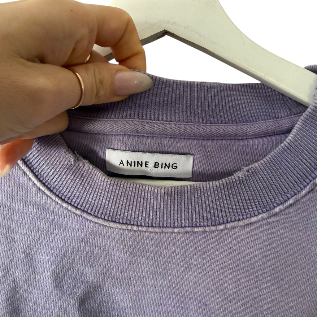 Anine Bing Purple Sweatshirt Size S