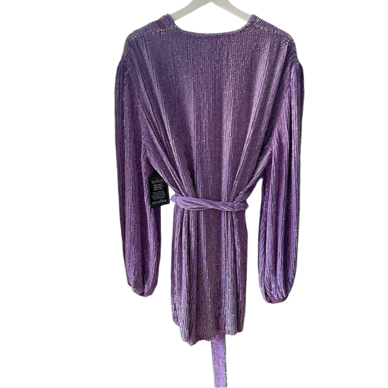 Retrofete Gabrielle Sequin Wrap Dress Size M