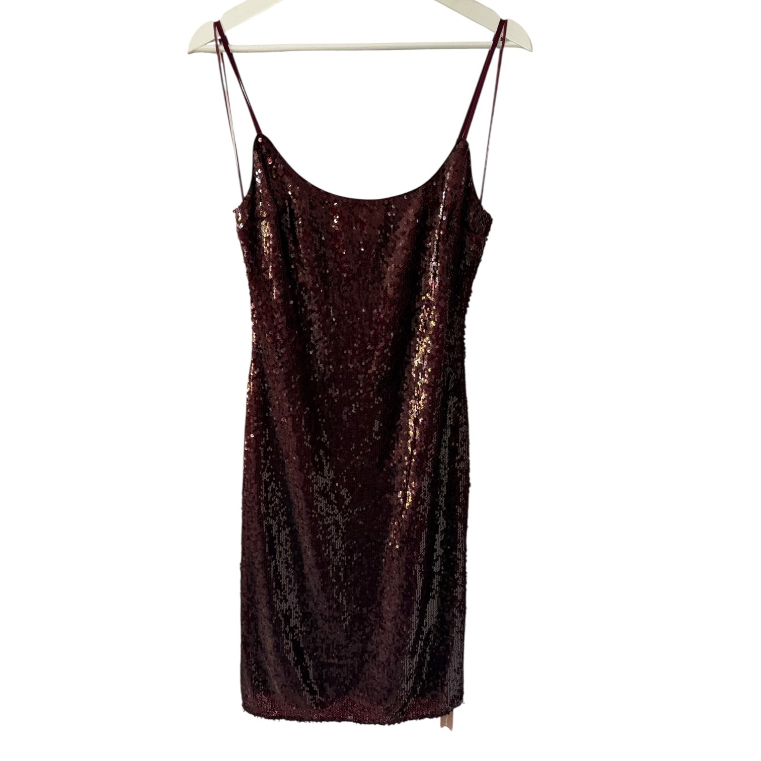 Reformation Mariska Sequin Burgundy Dress Size 6
