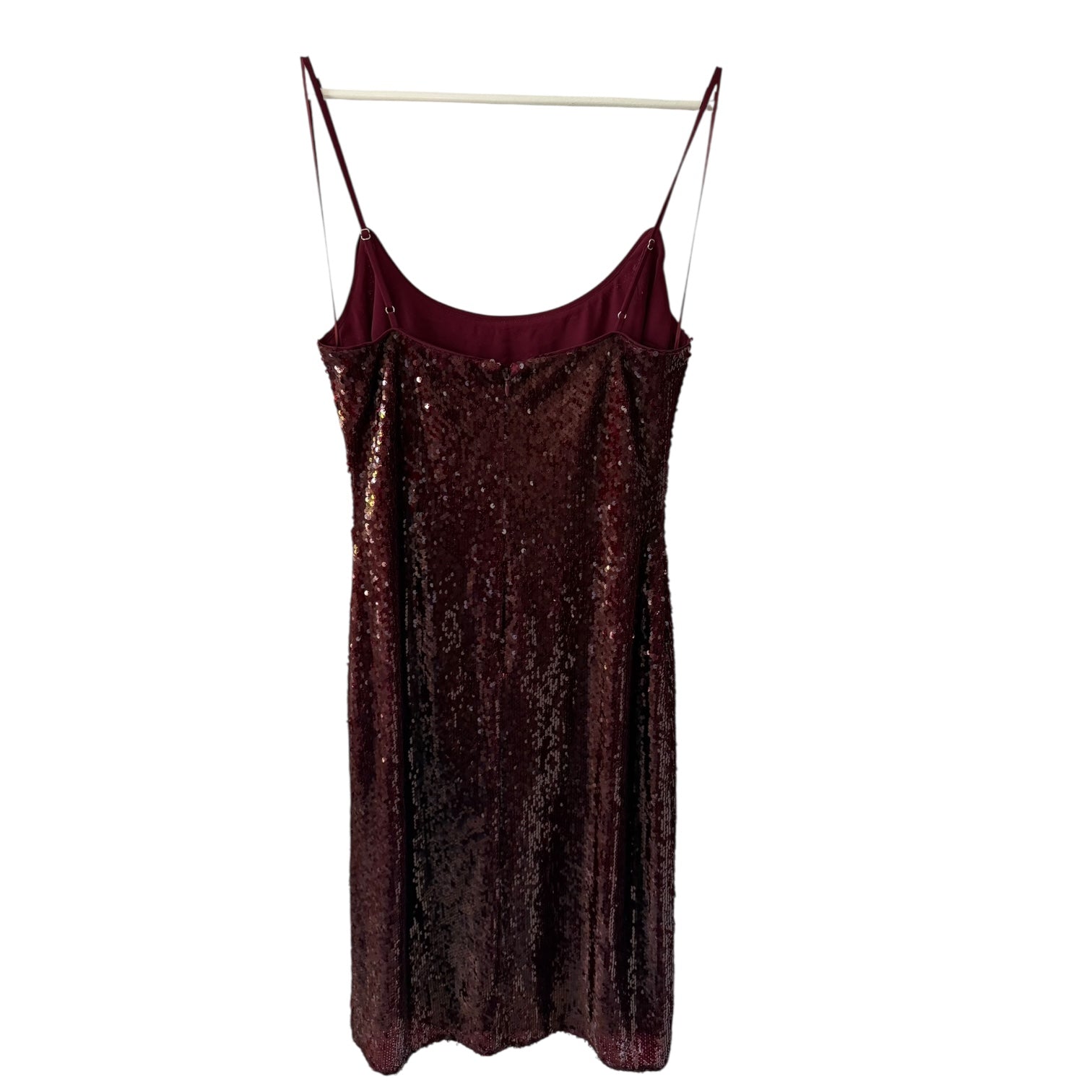 Reformation Mariska Sequin Burgundy Dress Size 6