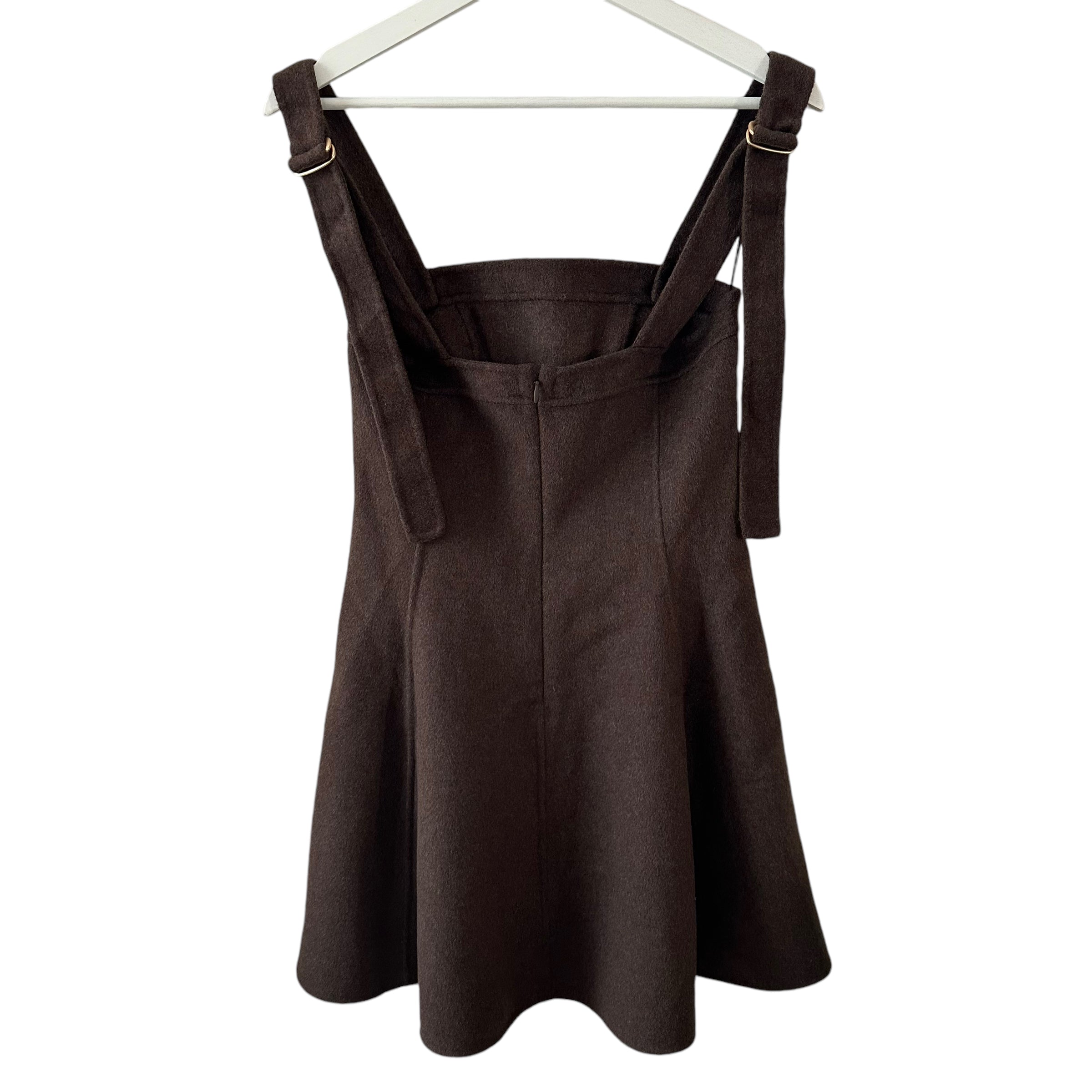 Women's × Cult Gaia Wool Mini Dress by Gap Woodsy Brown Size 2 Women's × Cult Gaia Wool Mini Dress by Gap Woodsy Brown Size 2