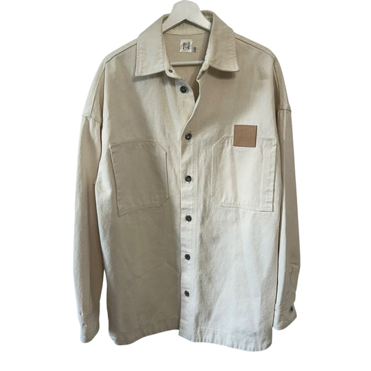 Helsa Denim Overshirt in Ecru Size XS/S