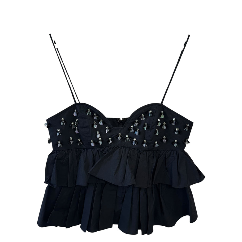 Ulla Johnson Embellished Lucia Top Size 0