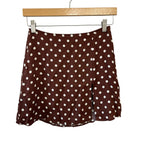 Reformation Margot Mini Skirt Brown Polka Dot Size 2