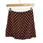 Reformation Margot Mini Skirt Brown Polka Dot Size 2