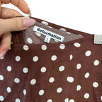 Reformation Margot Mini Skirt Brown Polka Dot Size 2