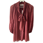 Zimmermann Espionage Neck Tie Blouse Rosewood Size 10