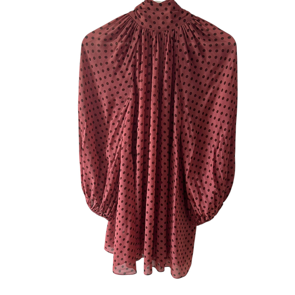 Zimmermann Espionage Neck Tie Blouse Rosewood Size 10