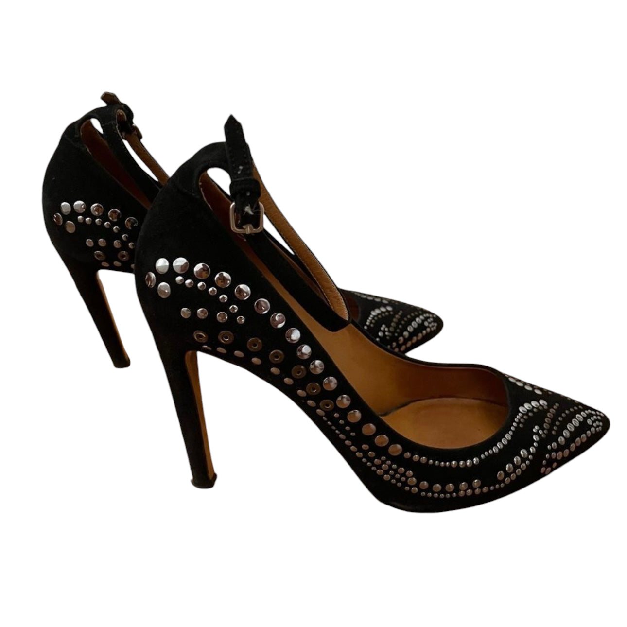 Isabel Marant Stanley Studded Suede Pumps Black Size 39