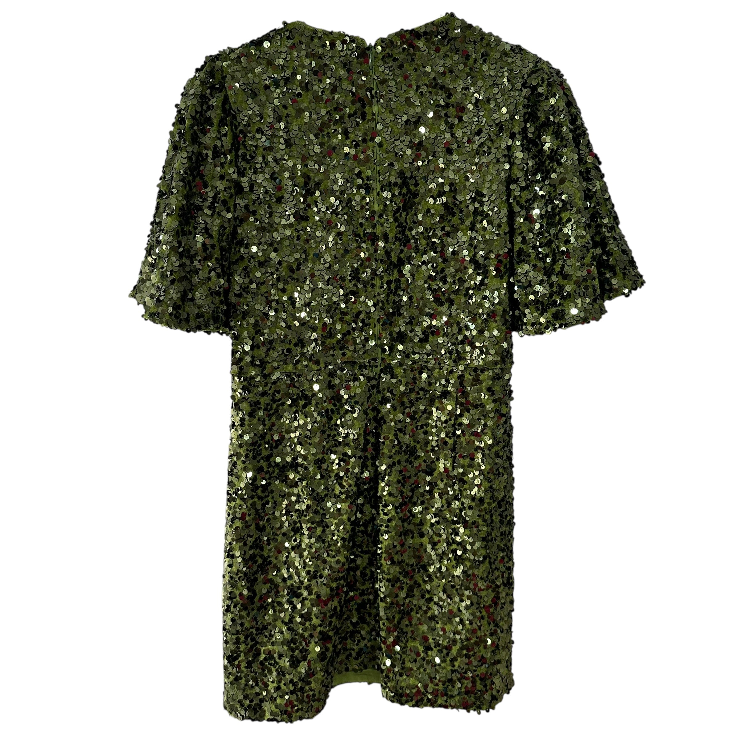 Sezane Silvia Sequins Dress Green Size 4