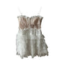 For Love & Lemons Coquette Jules Mini Dress in White Medium Corset Ruffles Lace Size S