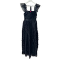 For Love & Lemons Janelle Polka Dots Tulle Rosette Goth Maxi Dress Size XS