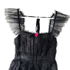 For Love & Lemons Janelle Polka Dots Tulle Rosette Goth Maxi Dress Size XS