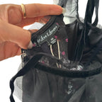 For Love & Lemons Janelle Polka Dots Tulle Rosette Goth Maxi Dress Size XS