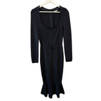 House Of CB SASHA Black Dainty Knit Midi Dress Size M