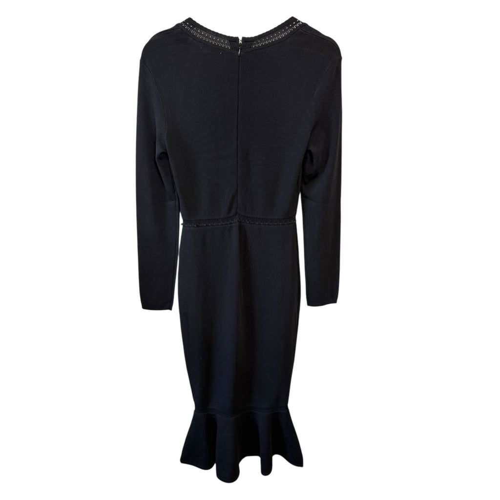 House Of CB SASHA Black Dainty Knit Midi Dress Size M