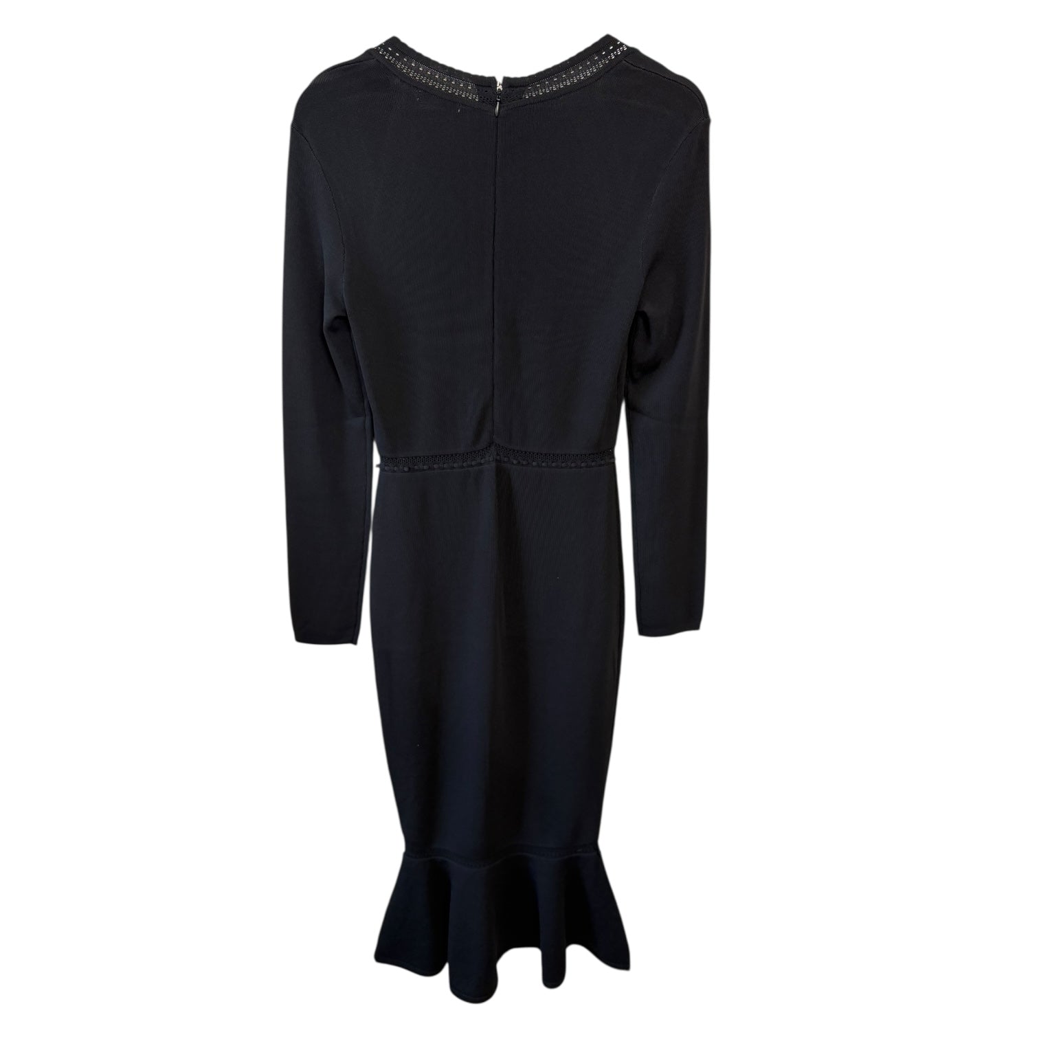 House Of CB SASHA Black Dainty Knit Midi Dress Size M