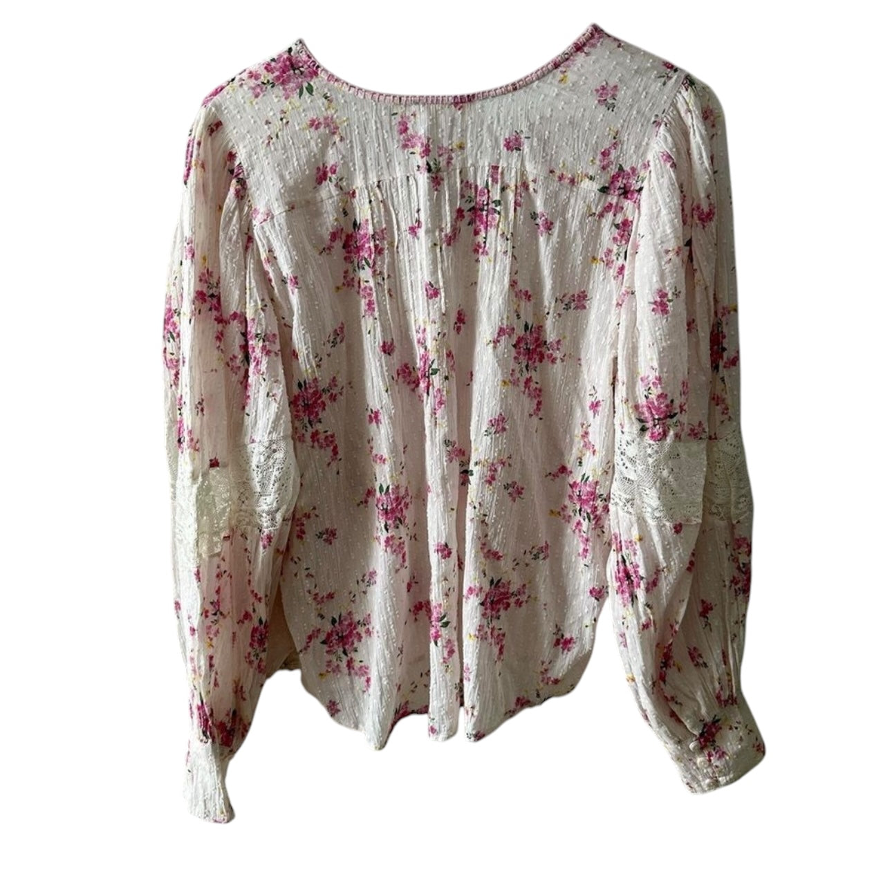 LoveShackFancy Merida Blouse Magenta Light Size M