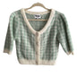 Rouje Ronny Green Check Cardigan Size S