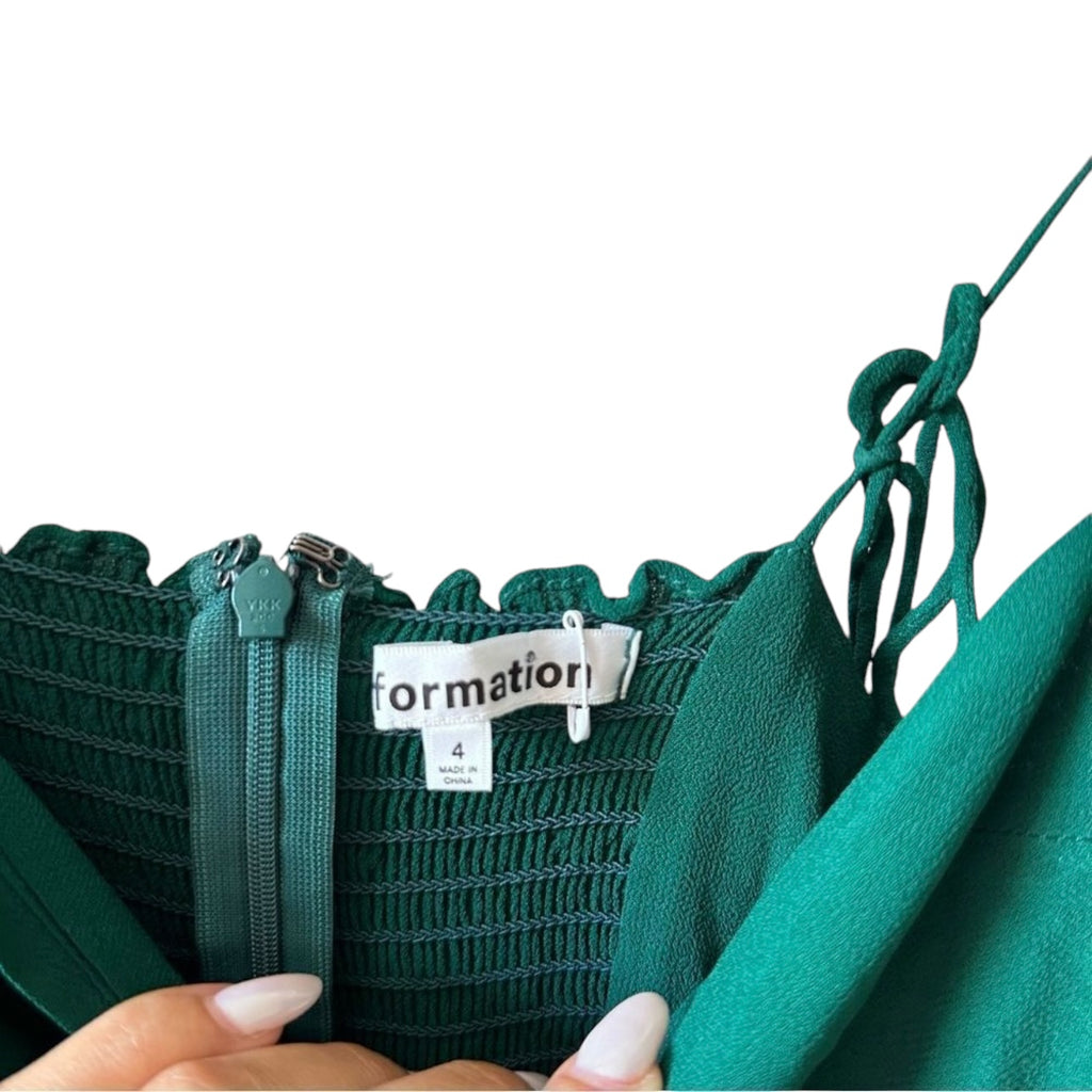 Reformation Juliette Dress in Emerald Size 4