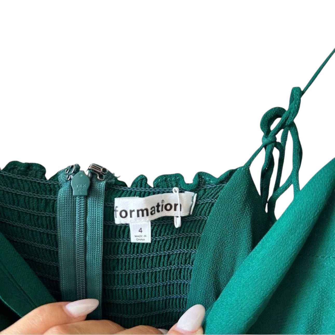 Reformation Juliette Dress in Emerald Size 4