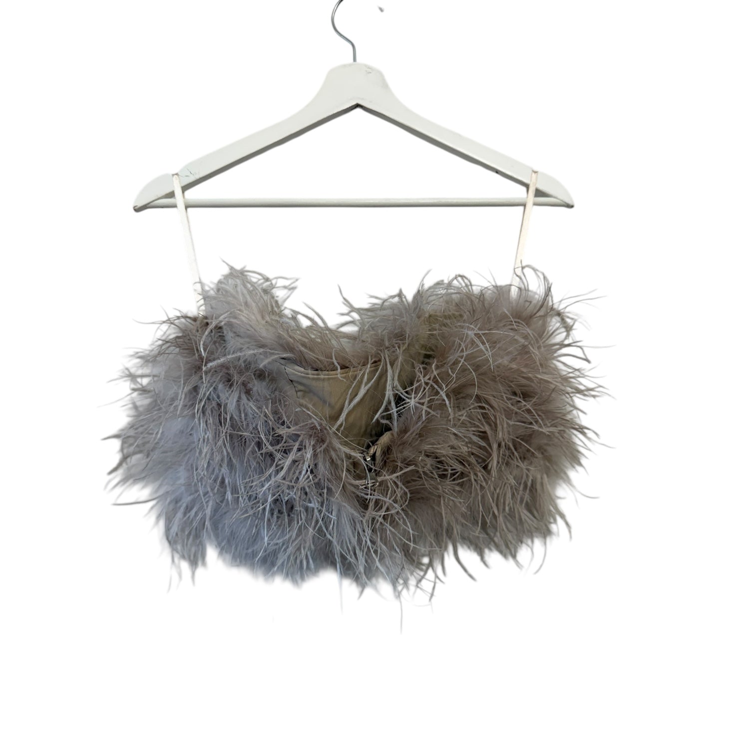 LAMARQUE Zaina Feather Bustier Top Size M