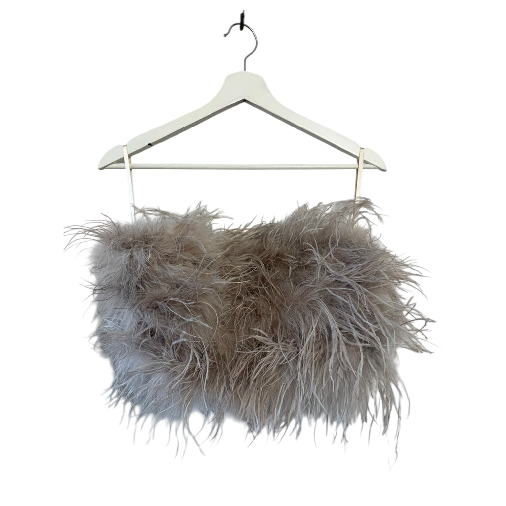 LAMARQUE Zaina Feather Bustier Top Size M