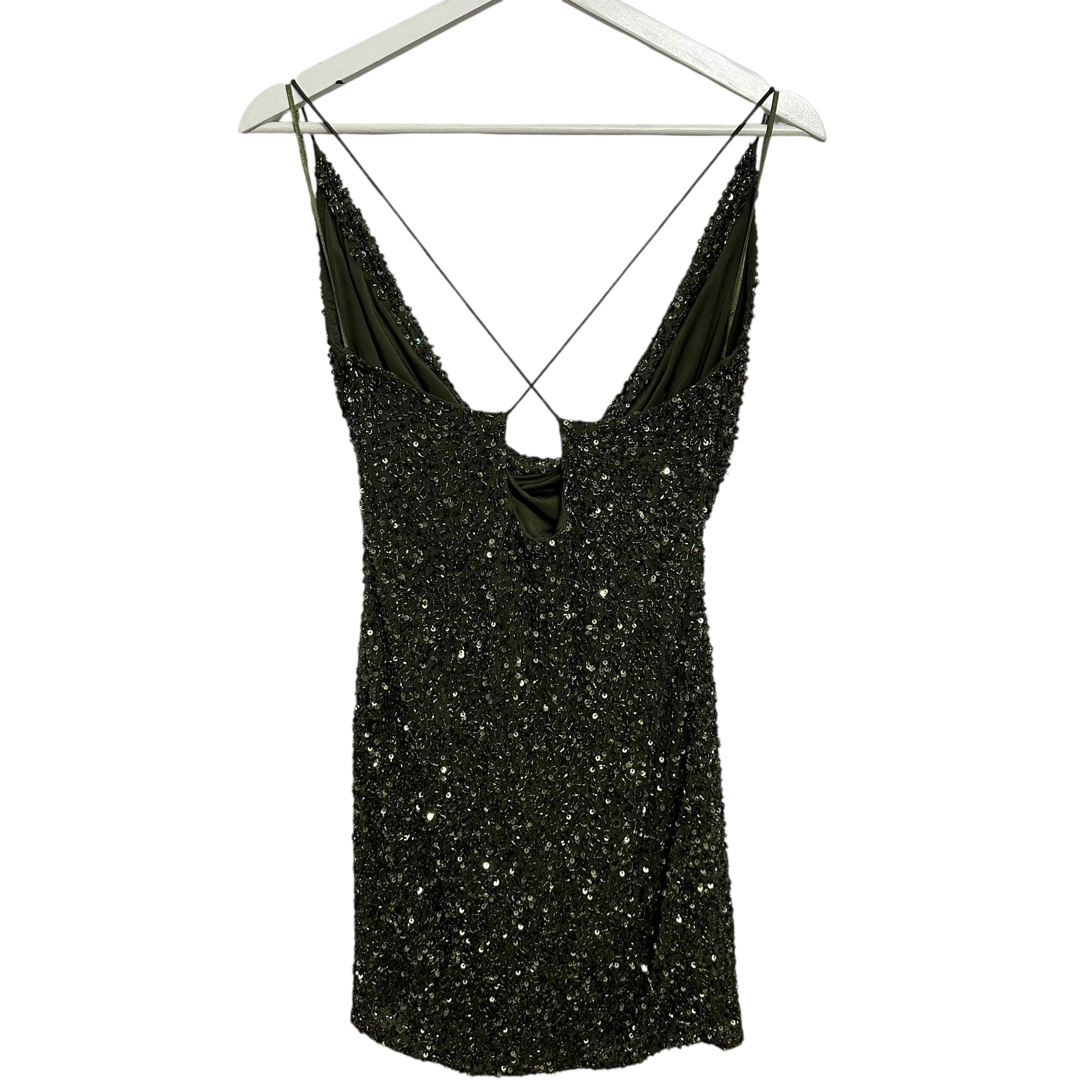 Retrofete Mich Dress in Olive Size S