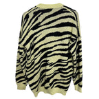 Maje Oversized Zebra Yellow Print Cardigan Size S