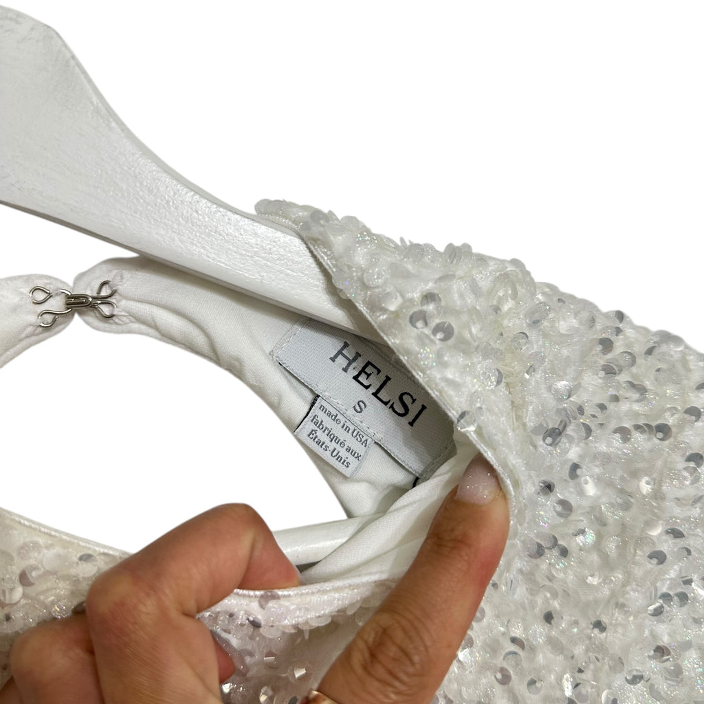 Helsi Avery Long-Sleeve Sequin Fit & Flare Mini Dress Size S