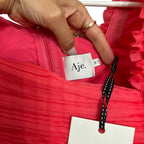 Aje Sculptura Joan Puff-Sleeve Side Cut Out Mini Dress Size US 4