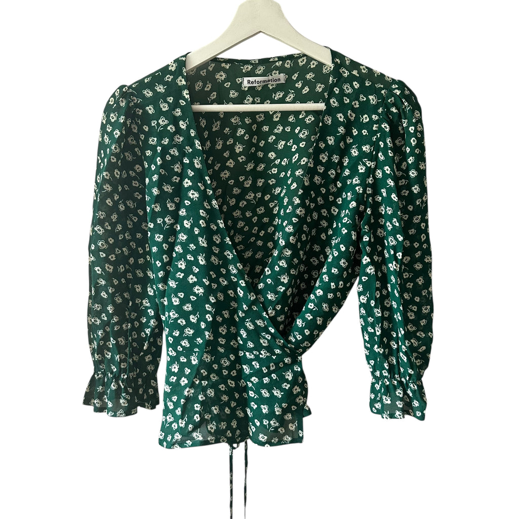 Reformation Emma Wrap Top Size M