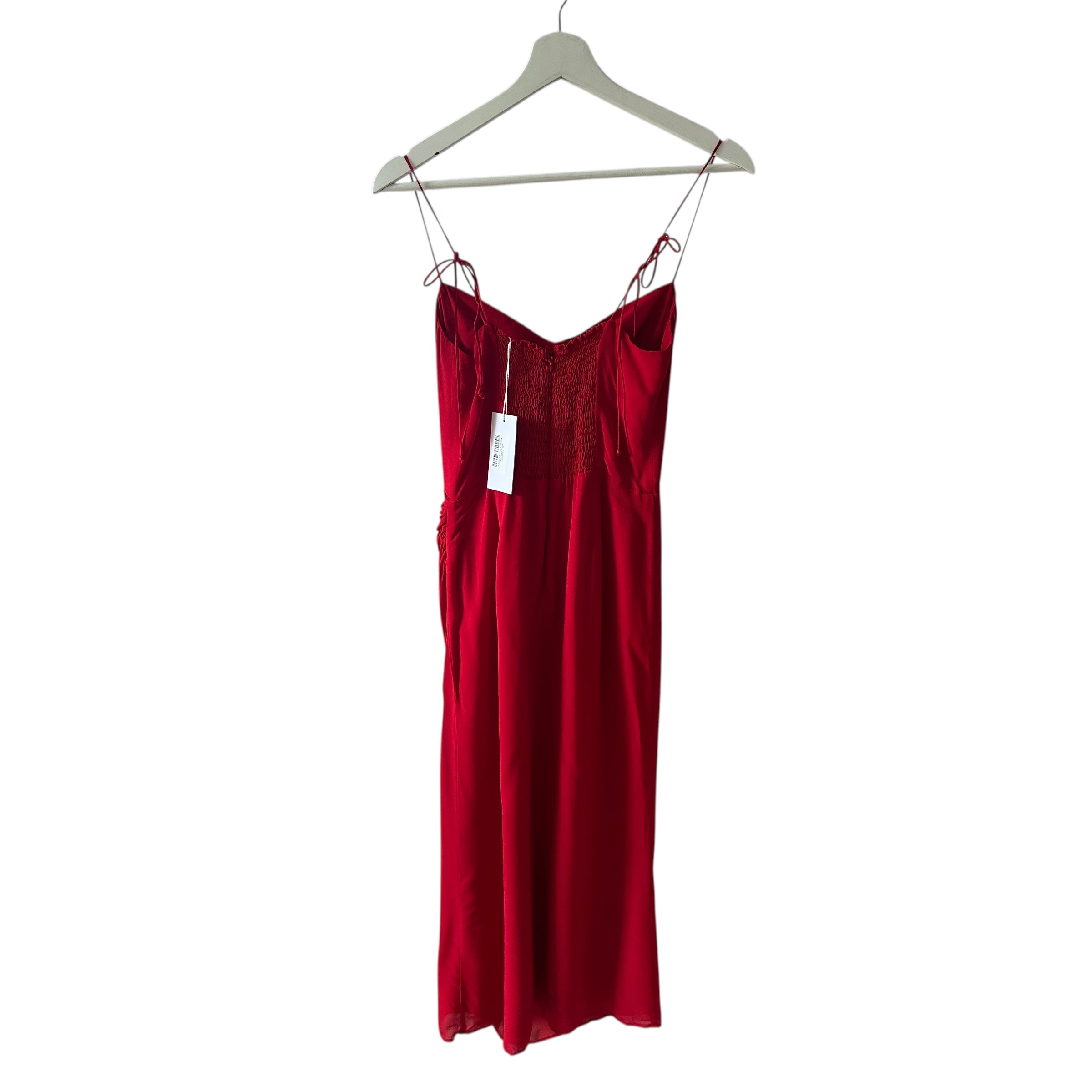 Reformation Kourtney Dress Cherry Red Size 4