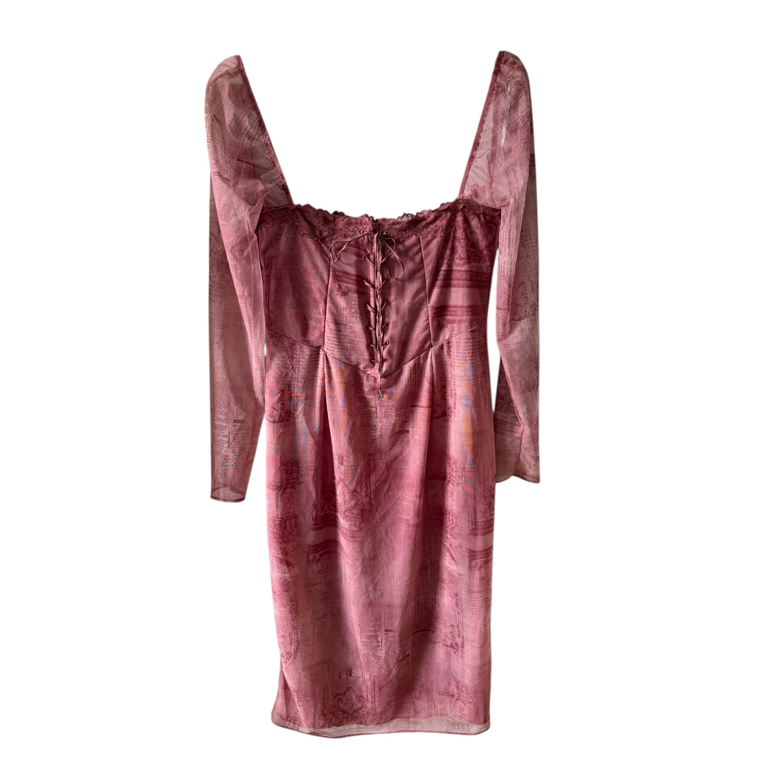 House of CB Seraphina Pink Print Corset Dress Size L+