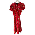 Realisation Par Teale Silk Wrap Dress Rouge Fleur Size S
