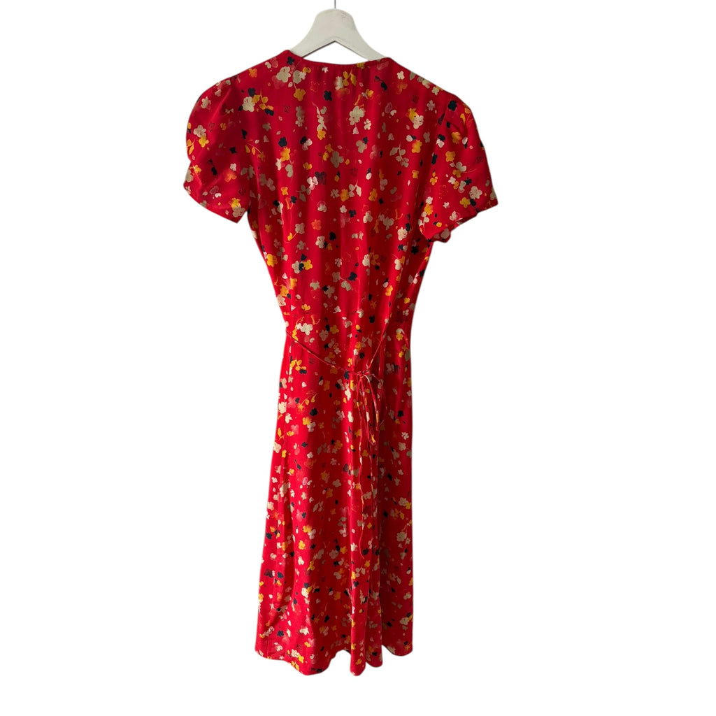 Realisation Par Teale Silk Wrap Dress Rouge Fleur Size S