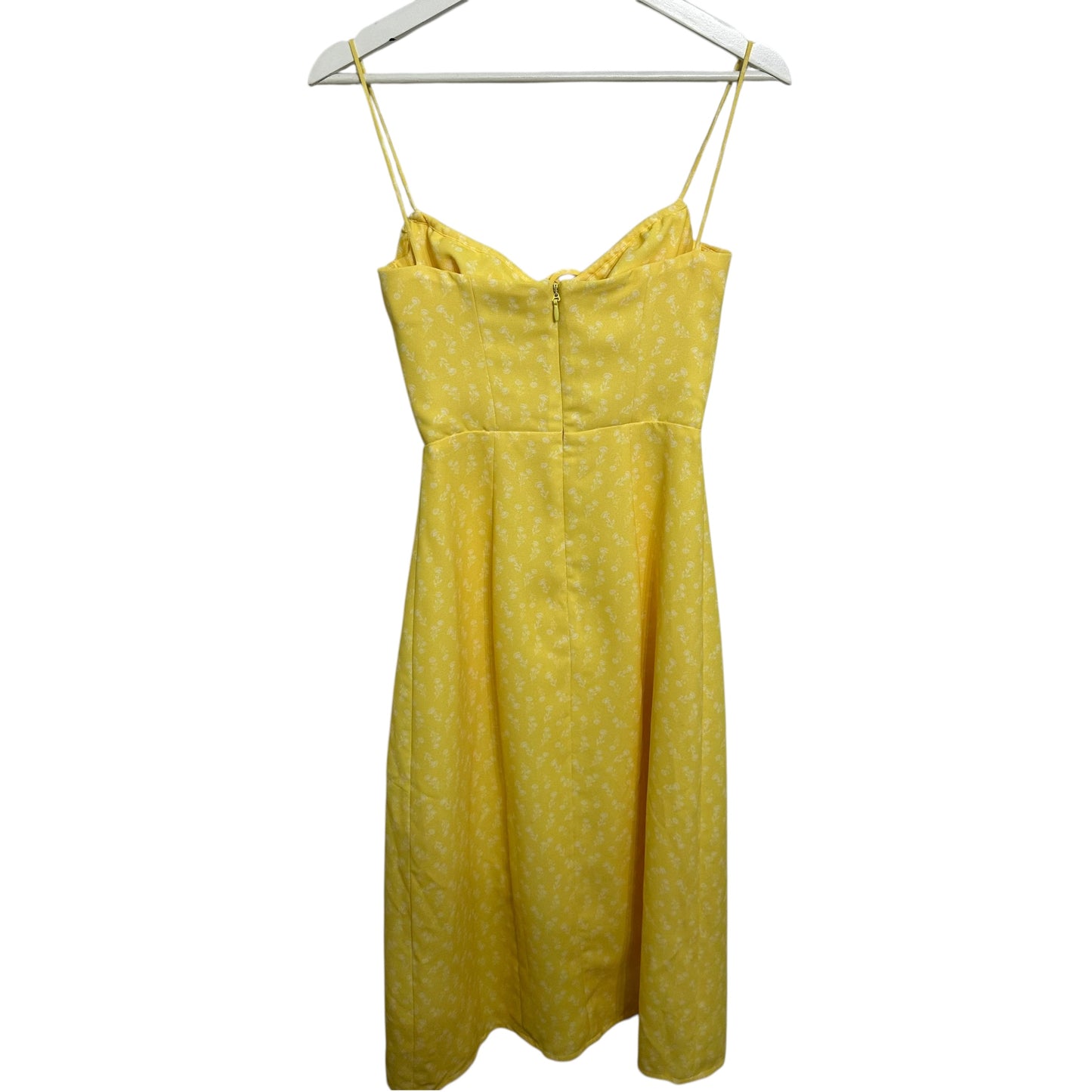 House of CB 'Carina' Yellow Floral Bustier Midi Dress Size XS