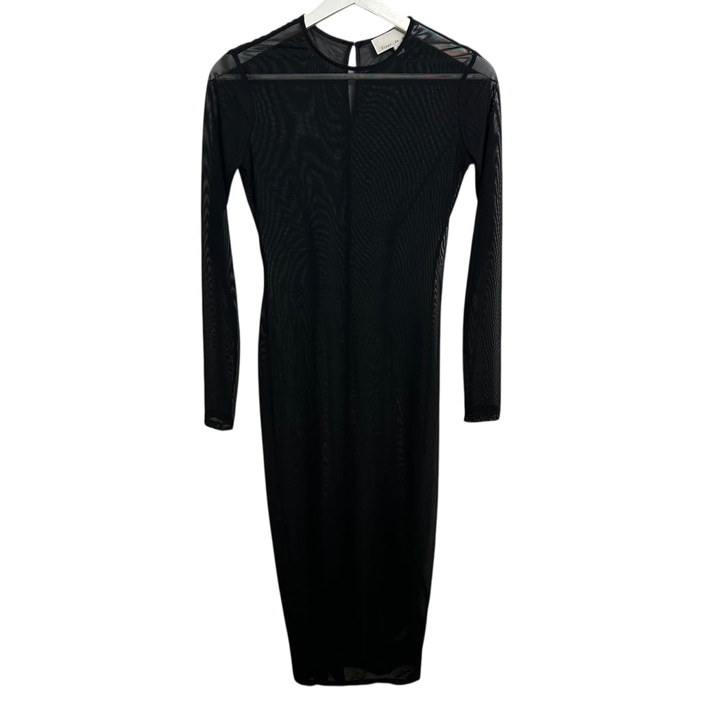 Fleur Du Mal Mesh Long Sleeve Midi Dress Size S