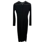 Fleur Du Mal Mesh Long Sleeve Midi Dress Size S