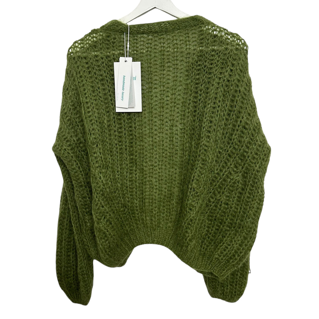 Maiami Delicate Brioche Cardigan Khaki Size S/M