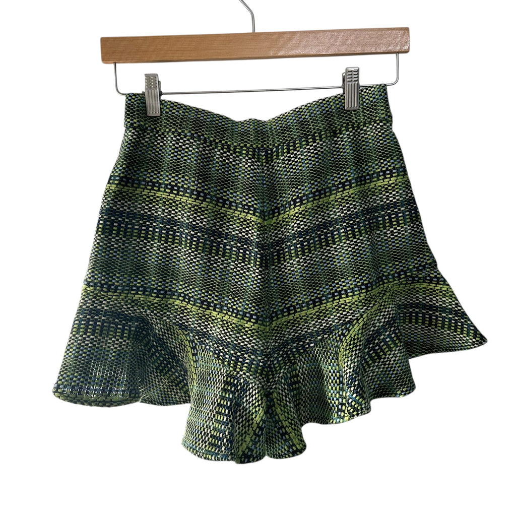 CINQ À SEPT Lexie Boxweave High Waist Shorts In Oasis Multi Size 2