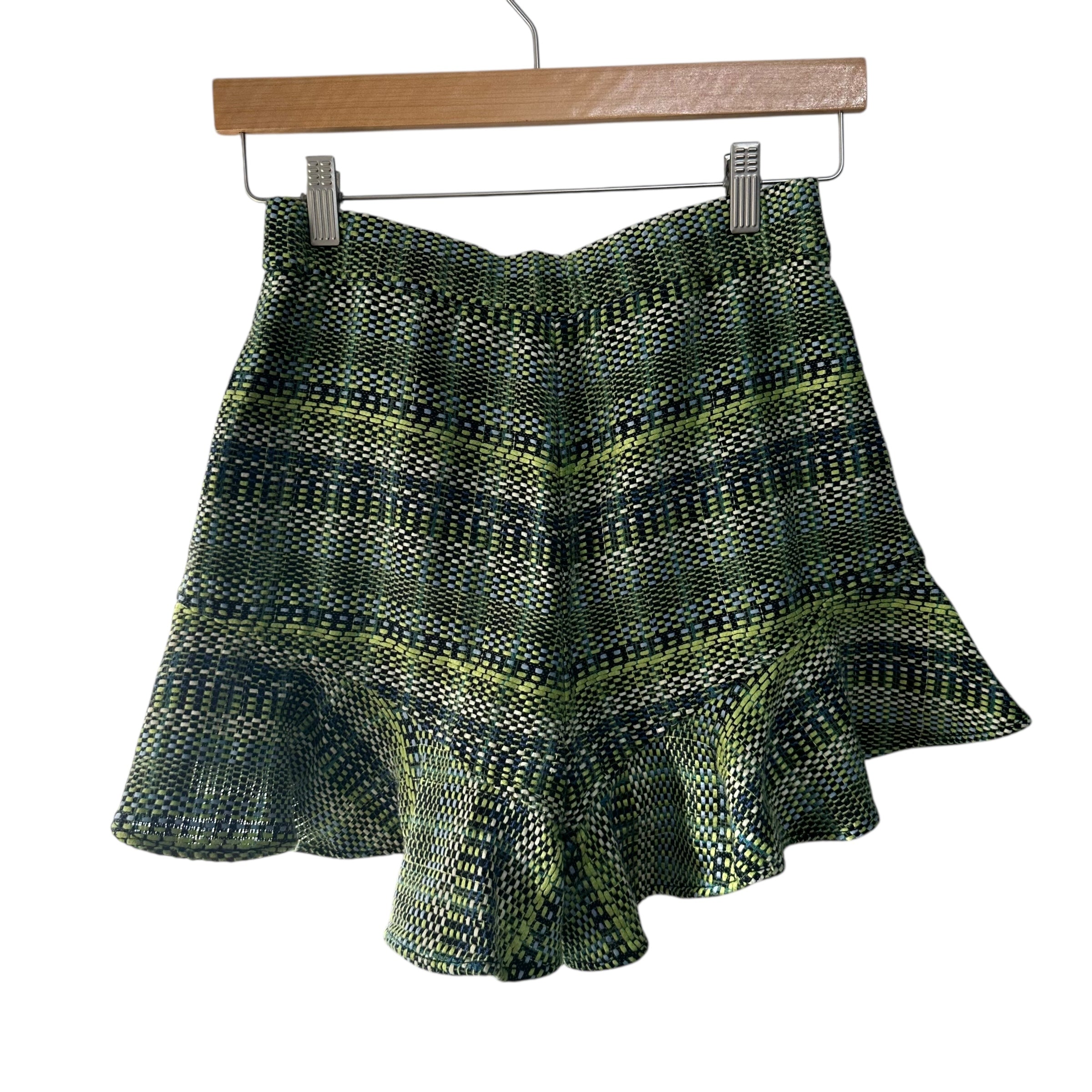 CINQ À SEPT Lexie Boxweave High Waist Shorts In Oasis Multi Size 2