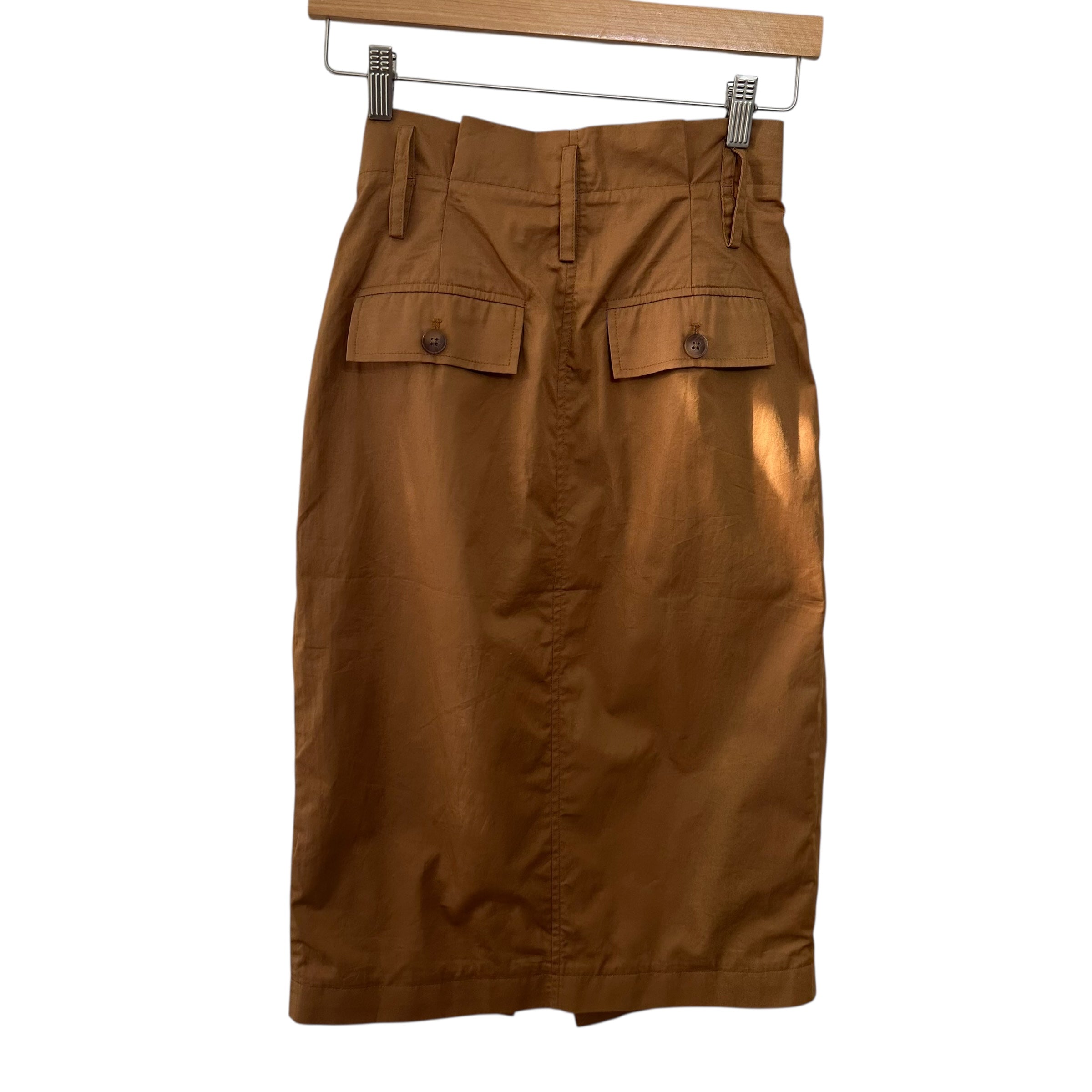 Helsa Paperbag Skirt in Caramel Size XS