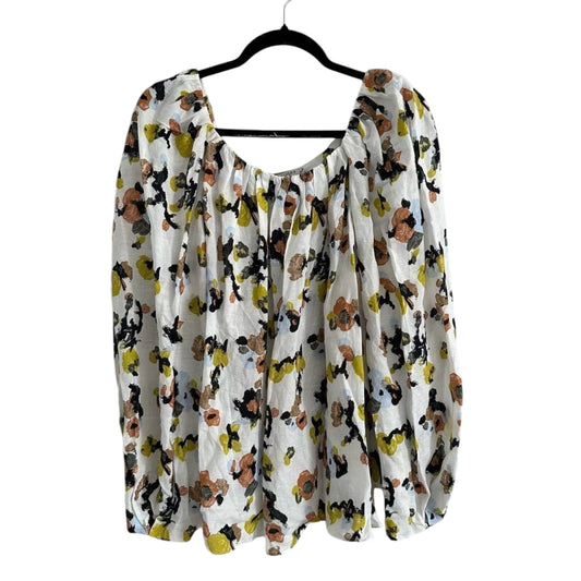 MM Lafleur The Camilla Top - Meadow Print Linen Size M