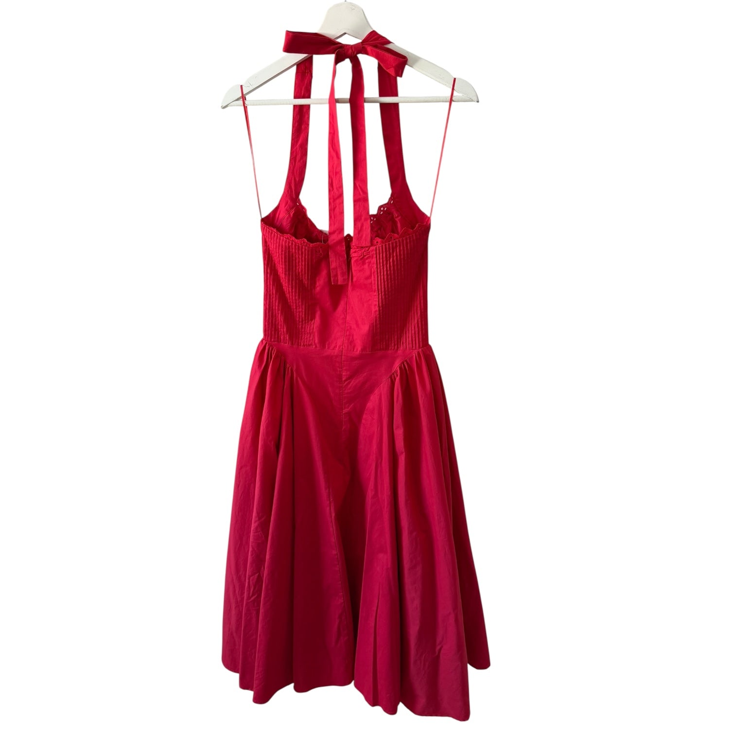 Line & Dot Abbott Halter Midi Dress in Red Size S