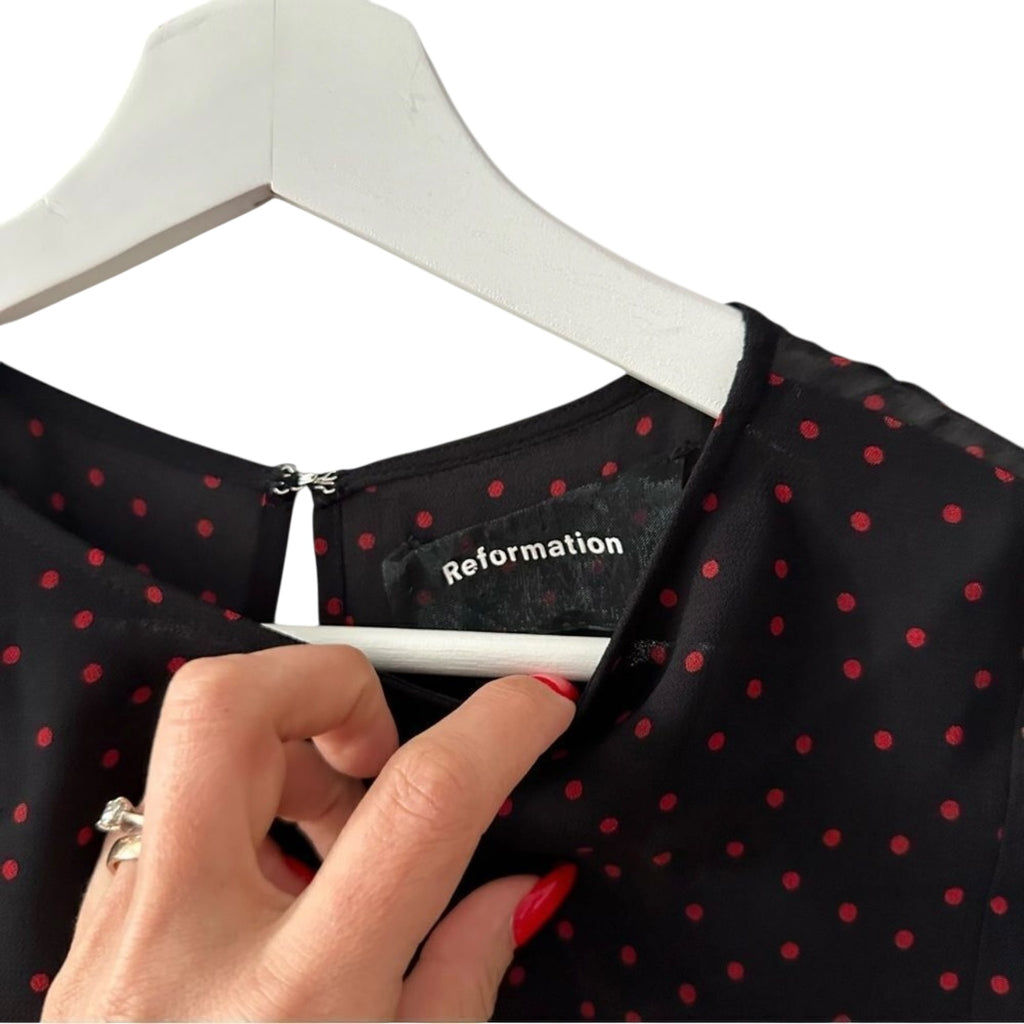 Reformation Myra Polka Dot Dress Size 2