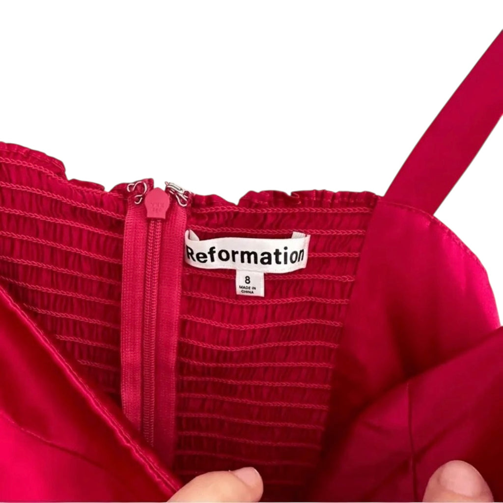Reformation Fonda Silk Mini Dress Size 8