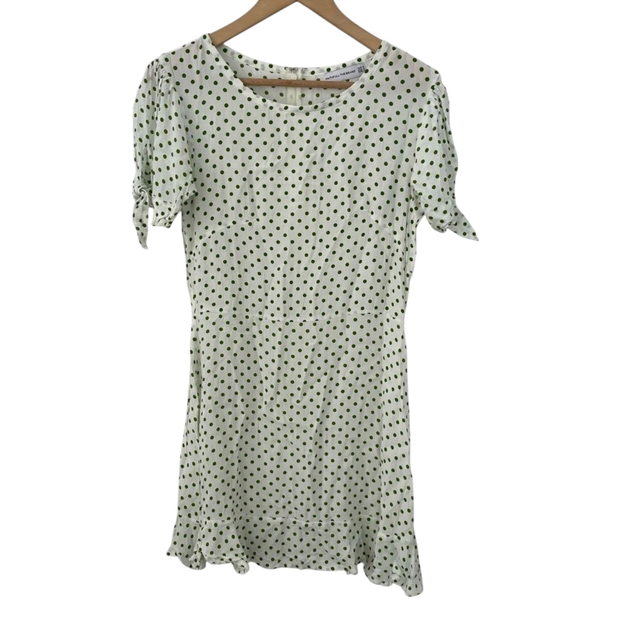 Faithful the Brand Daphne Dress in Green Lula Dot Size S